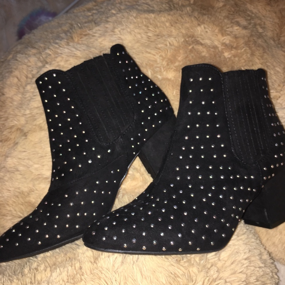 Black booties with gems - Picture 7 of 8